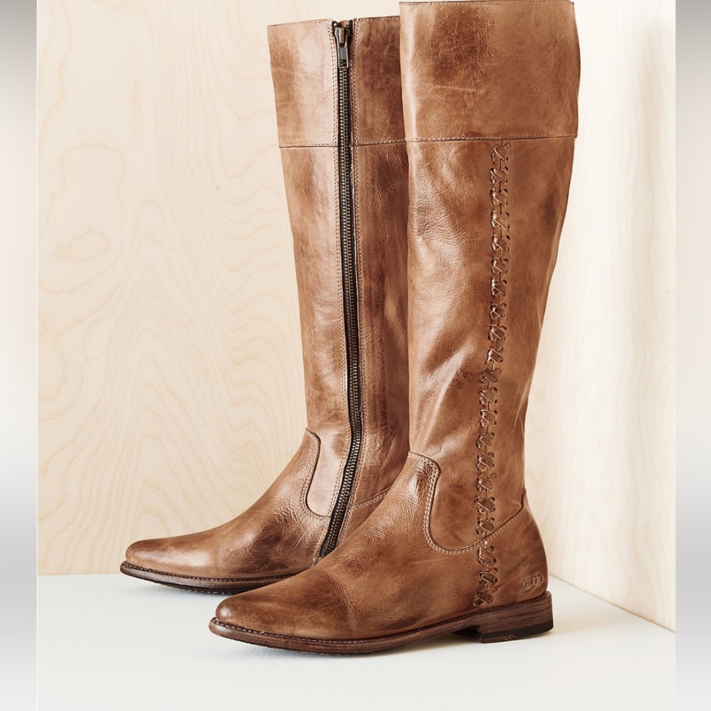 Bed Stu Carrion Tall Women's Leather Boot Size 6.5 Caramel color